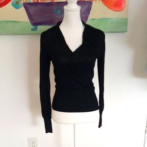 Bebe Black Long Sleeve Top
